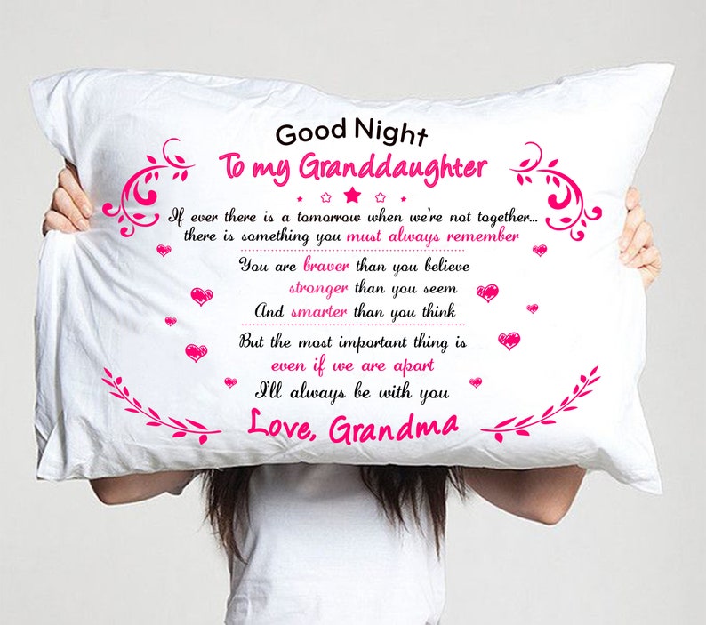 Personalized Custom Pillowcase Gift For Granddaughter From Etsy