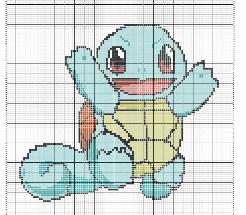 Graphghan Pokemon Squirtle C2C Crochet Pattern PDF | Pokémon Inspired Graphghan | Corner ...