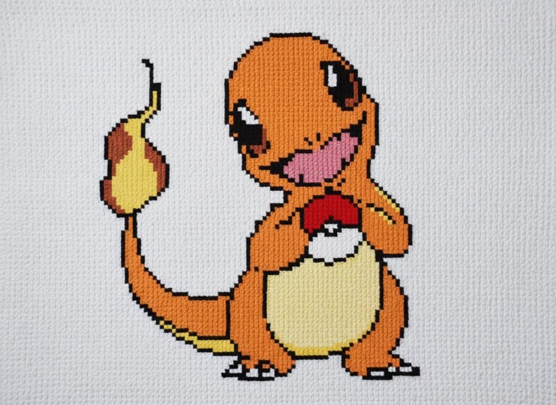Graphghan Pokemon Charmander C2C Crochet Pattern PDF | Pokémon Inspired Graphghan ...