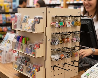 3-Tier Mini Rotating Quality Retail Product Display, Magnets, Jewelry, Stickers, Cards, Coasters, Seeds, etc.