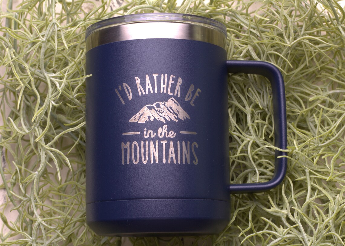 Custom Insulated Mug Camping Coffee Mug Engraved Coffee Cup Etsy