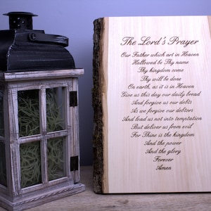 The Lord&#39;s Prayer, Matthew 6:9-15, scripture plaque, rustic wall art, God’s word, religious, memorial gift, housewarming gift,