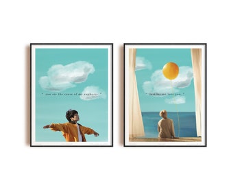 BTS Euphoria / Serendipity Illustrated Prints (Unframed)