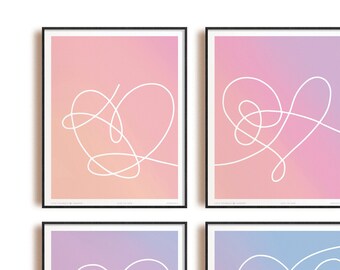 BTS Love Yourself: Answer Illustrated Prints Senza fotogramma - Etsy Italia