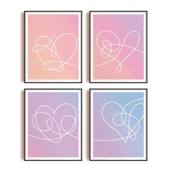 BTS Love Yourself: Answer Illustrated Prints unframed - Etsy