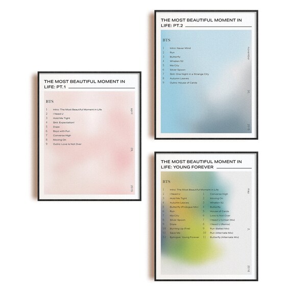 BTS Hyyh/the Most Beautiful Moment in Life Albums Modern - Etsy BTS Hyyh/the Most Beautiful Moment in Life Albums Modern - Etsy