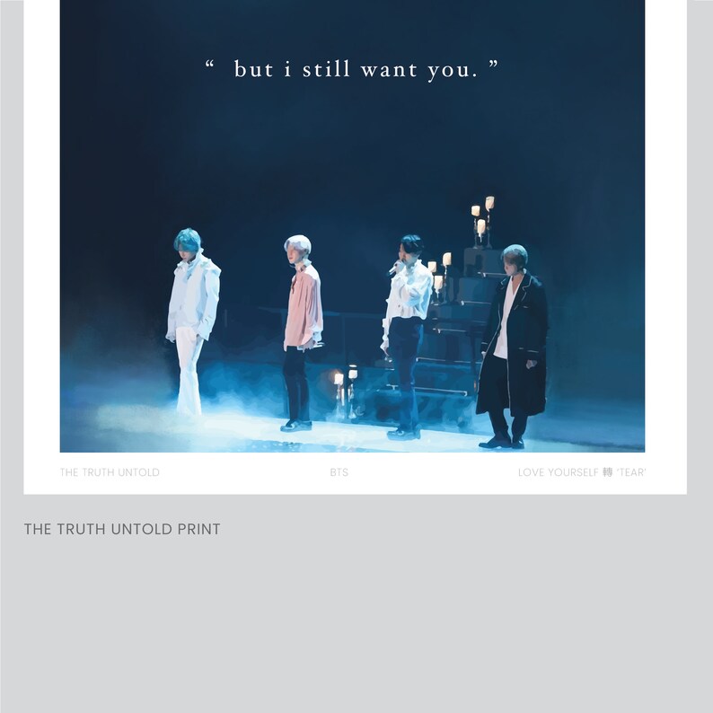 BTS The Truth Untold Illustrated Print Unframed Etsy