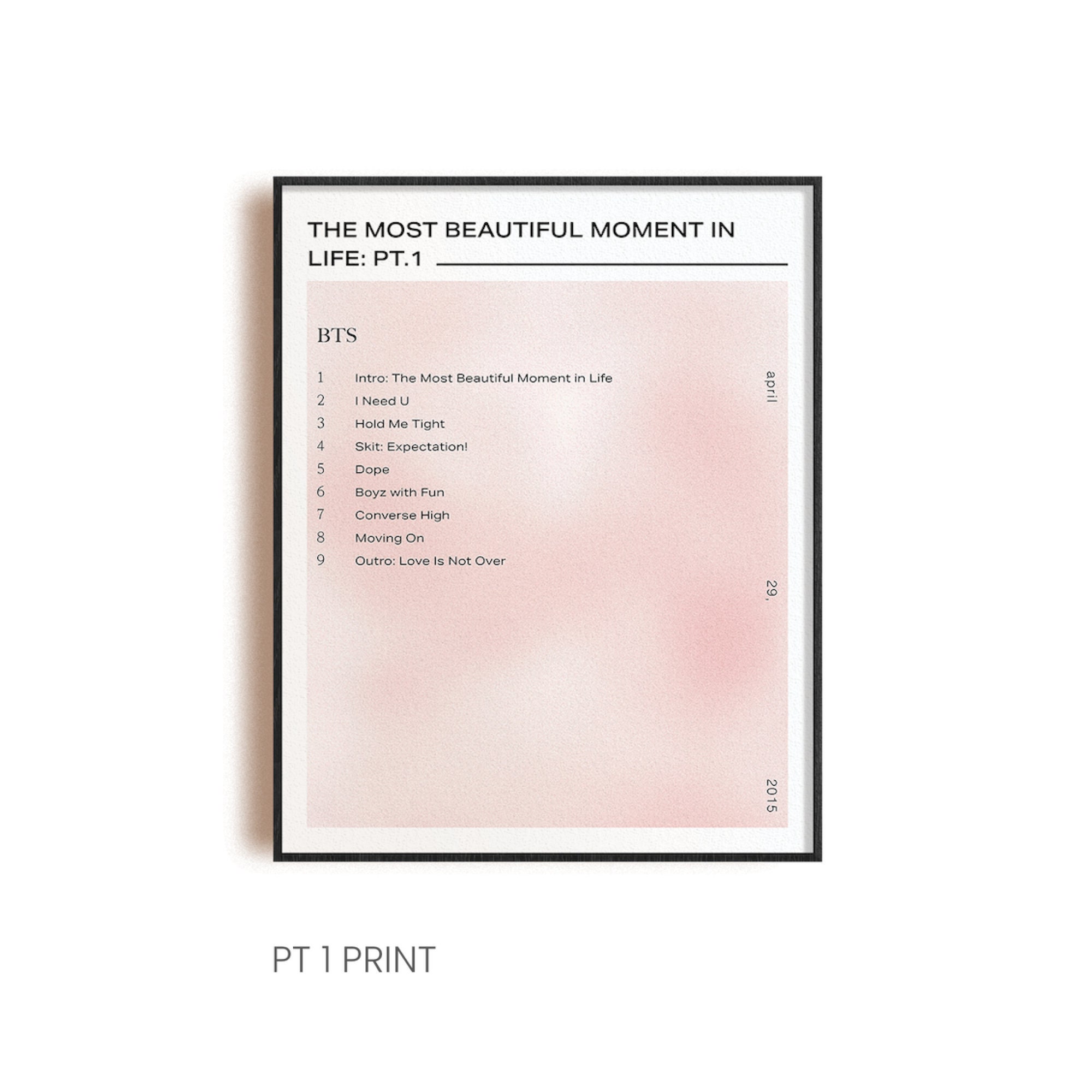 BTS Hyyh/the Most Beautiful Moment in Life Albums Modern Prints unframed 