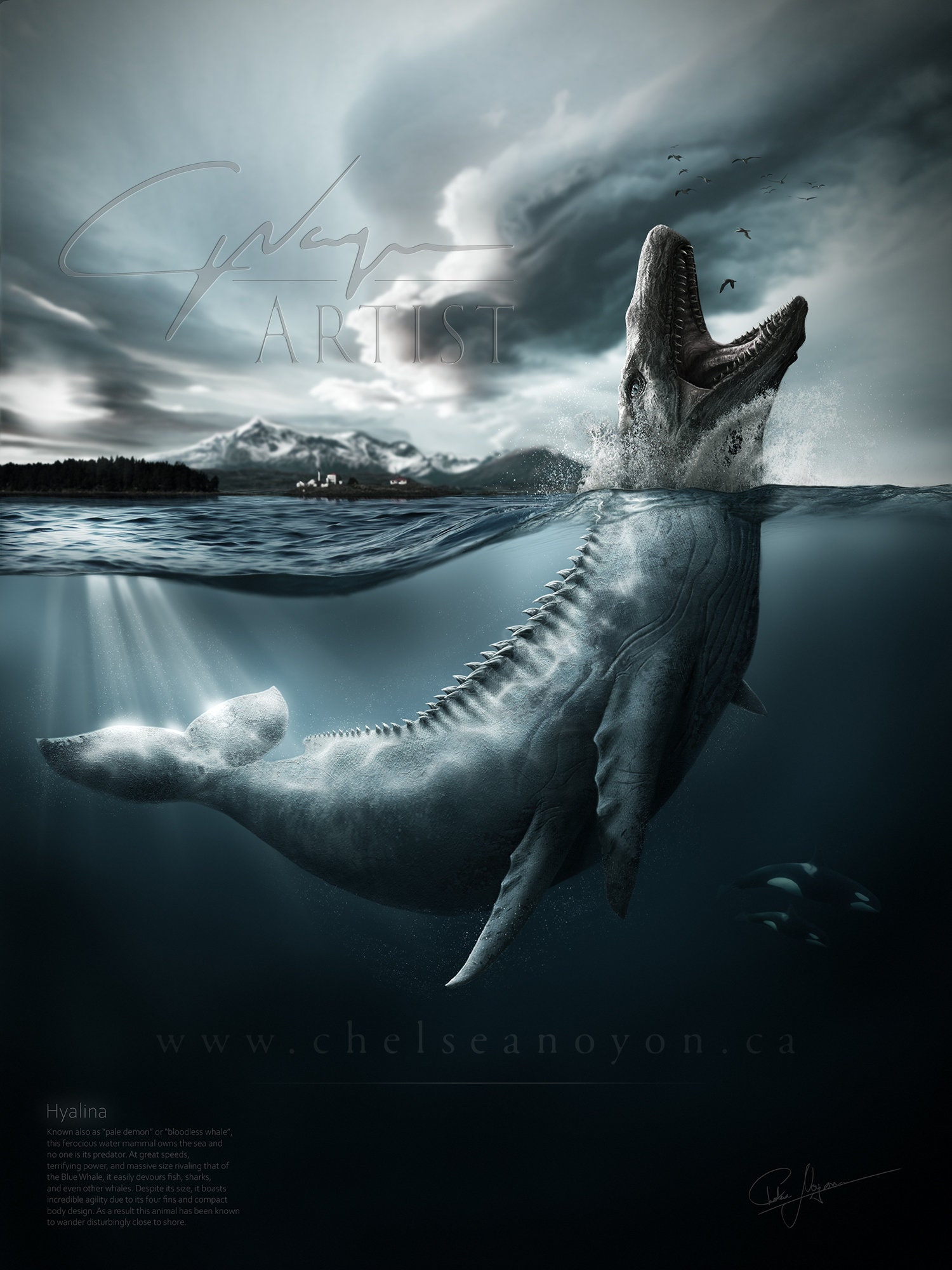Creature Painting Wallpaper Whale Art Printable Digital - Etsy Creature Painting Wallpaper Whale Art Printable Digital - Etsy