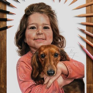 Custom Pet Colored Pencil Portrait, Dog Cat Bird Art, Coloured Drawings, Realistic Commission, Artwork from Photo, Original Gift, Memorial