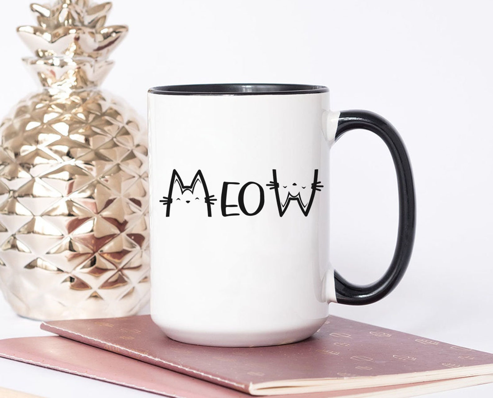 Meow Mug cat lover gift meow cat Mug cute cat Mug cup for | Etsy