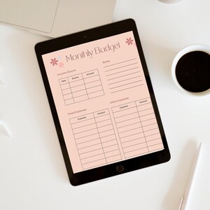 Druckbare Vorlage für die monatliche Budgetplanung – Beherrschen Sie Ihre Finanzen – Exklusives Etsy