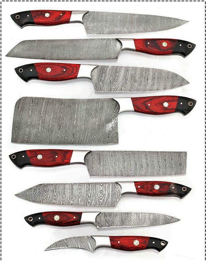 Beautiful 8pc Custom Handmade Chef Knives Set Etsy Israel