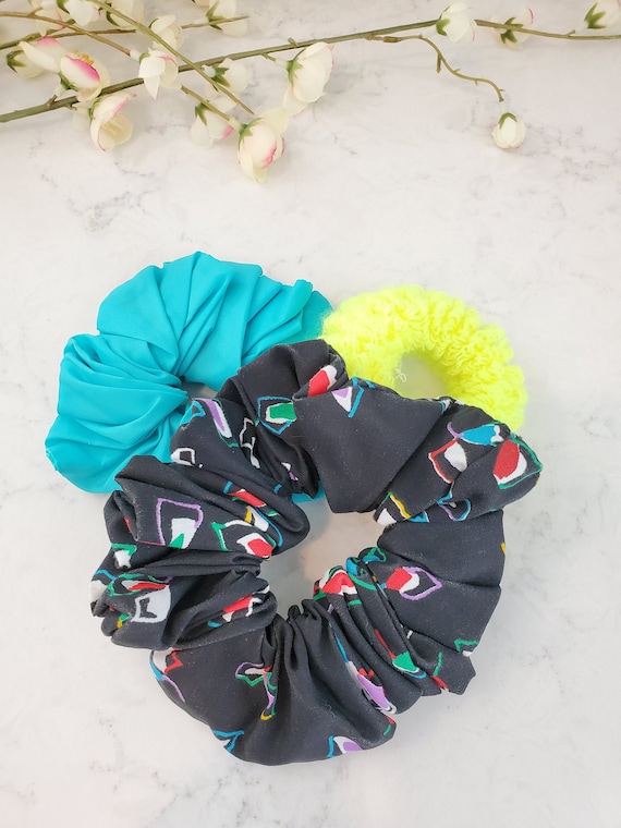 Vintage Hair Scrunchie Set - Back to School - Stra