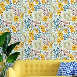 Frühling Blumen Tapete abnehmbare Tapete abziehen und aufkleben Wand-Dekor Wohnkultur Wand Kunst druckbare Wand Kunst Zimmer Dekor Wand Drucke