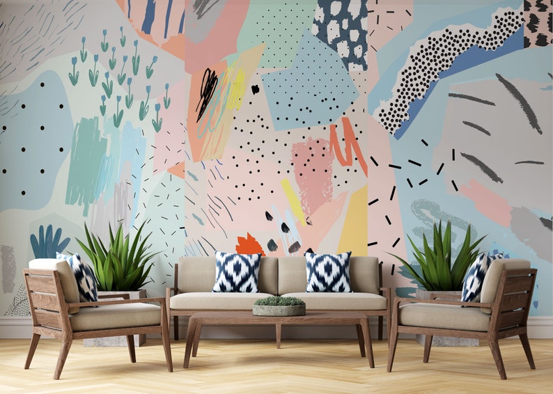 Designer Murals colored Simple and Classic with Premium look Etsy