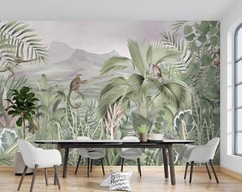 African Safari Wallpaper: Removable Peel and Stick Wall Decor