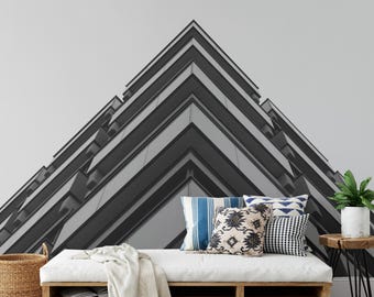 Minimalist Architecture Wallpaper Mural: Geometric Peel and Stick