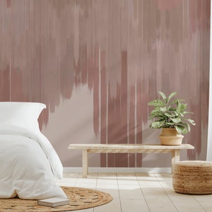 Modernes rosa strukturiertes Peel & Stick-Tapeten-Wandbild - stilvolles Wandkunst-Dekor-C389