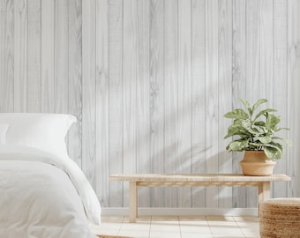 Black & Gray Wood Plank Wallpaper: Peel and Stick Removable Wall Decor