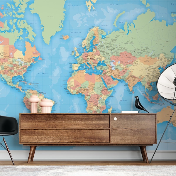 Detailed World map Wallpaper, Political Detailed World map Wallpaper, Main City World map wallpaper