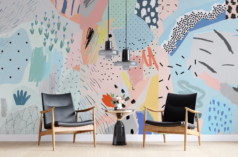 Designer Murals colored Simple and Classic with Premium look Etsy