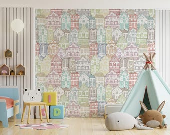 Cityscape Mural: Removable Peel and Stick Wallpaper