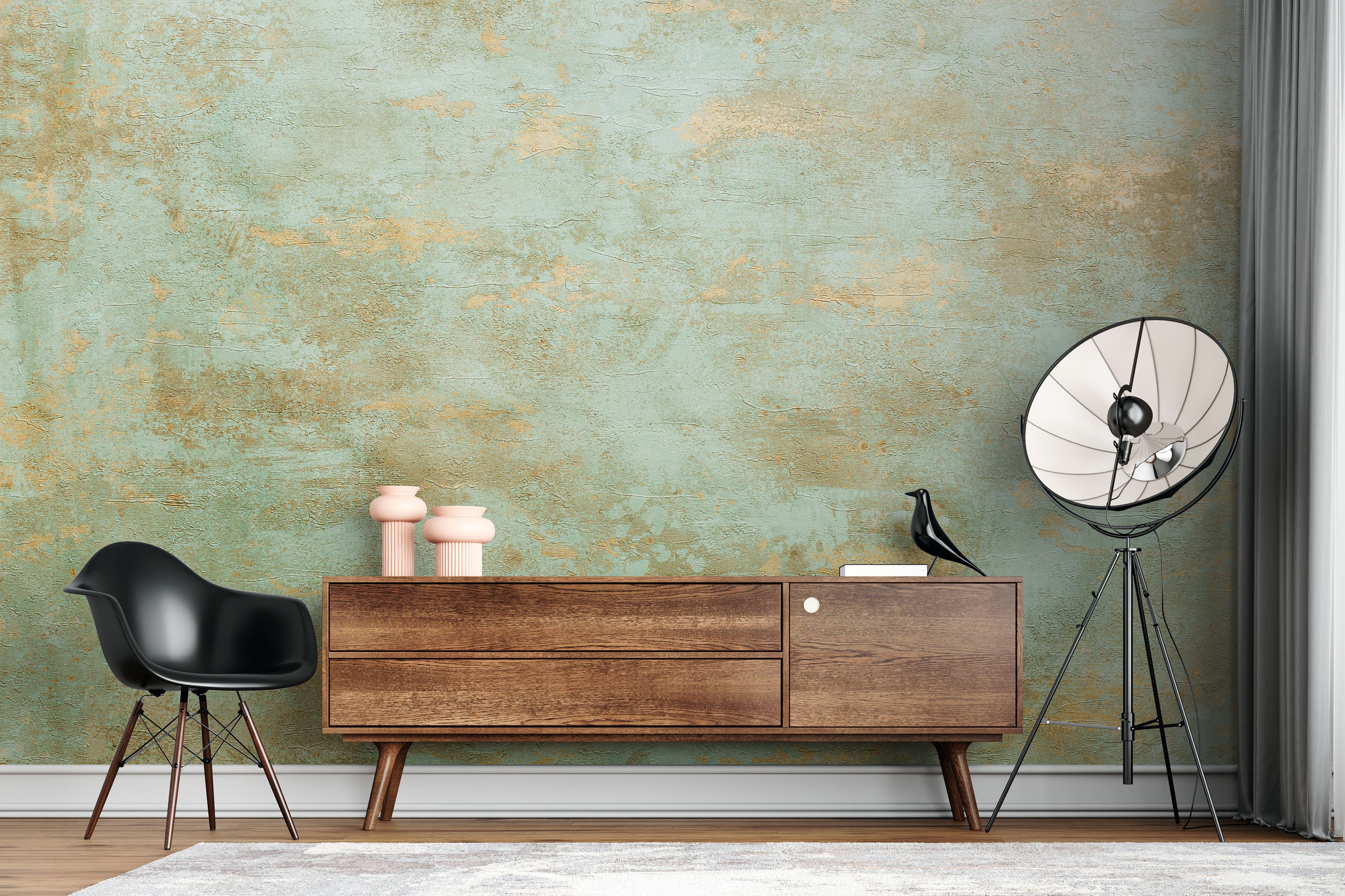 Oxidized Rustic Wallpaper Copper type Peel and stick | Etsy