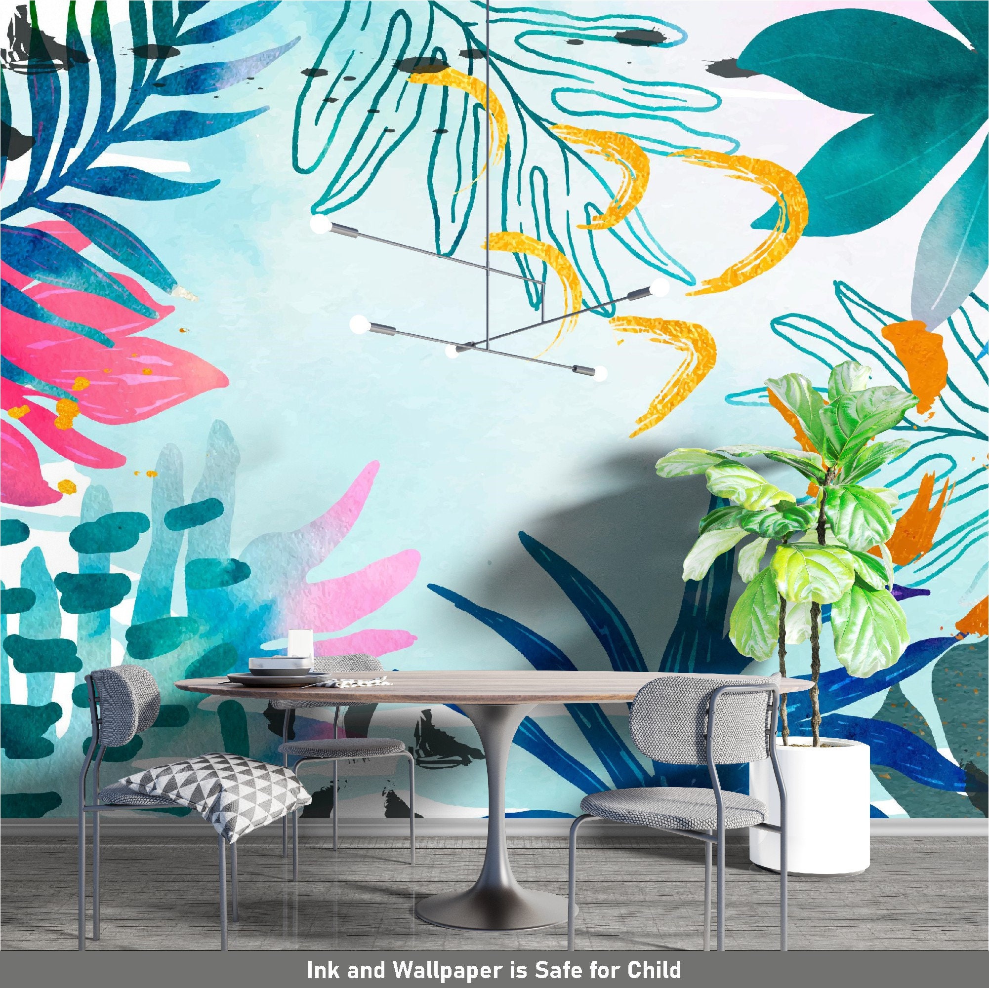 Removable Wallpaper Abstract Watercolor Room Peel and Stick - Etsy