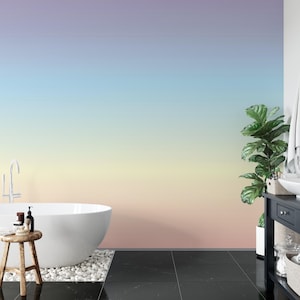 Ombre Wallpaper Color Gradient Peel and stick, Reusable Wallpaper Murals By Giffywalls
