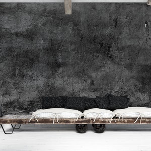 Fototapeta Industrial Concrete - Vintage Black Wall Texture - Tapeta Peel and Stick firmy Giffywalls