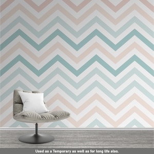 Modern Zig Zag Wallpaper | Peel & Stick Design | Removable Accent | Contemporary Pattern | Easy Home Décor Upgrade