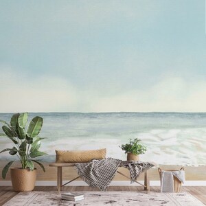 Ocean Wallpaper Mural | Beach Coastal Peel and Stick Wall Art -C401 - Etsy