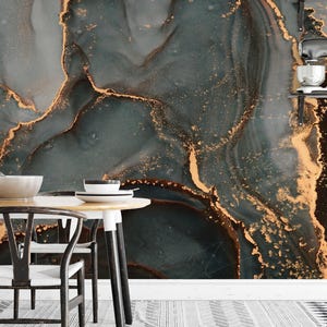 Alcohol Ink Fluid Art Wallpaper Mural - Peel and Stick or Traditional image 3