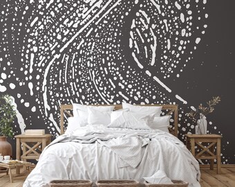 Grey Grunge Effect Artistic Wallpaper for Bedroom and Bathroom walls