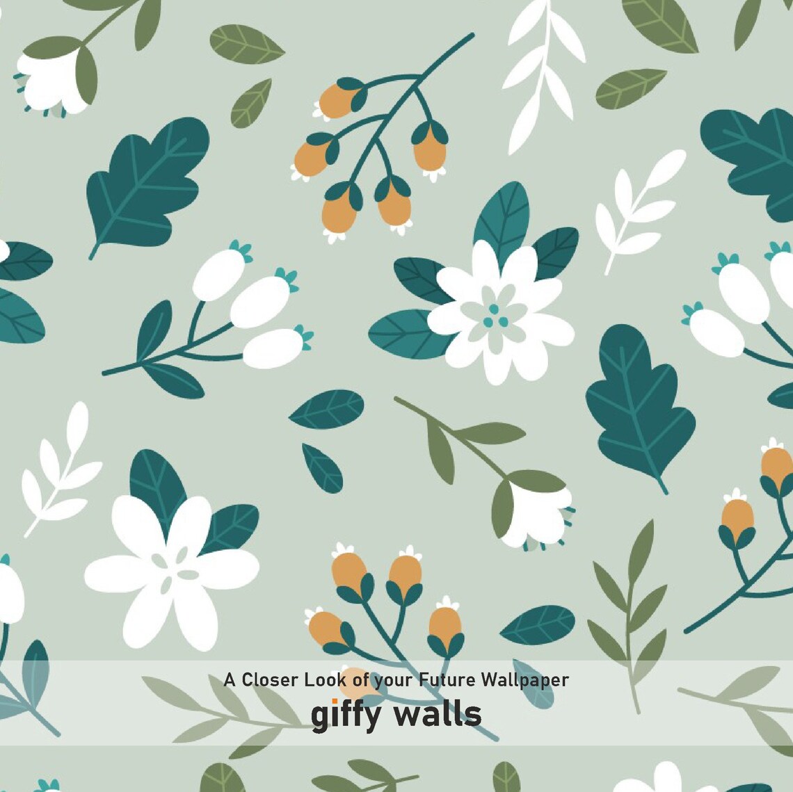 Ditsy Floral Wallpaper Floral Mural Peel and stick wallpaper Etsy