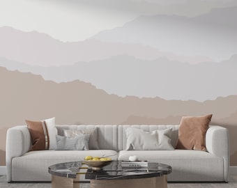 Abstrakta ökenvågor tapet: Beige minimalistisk design
