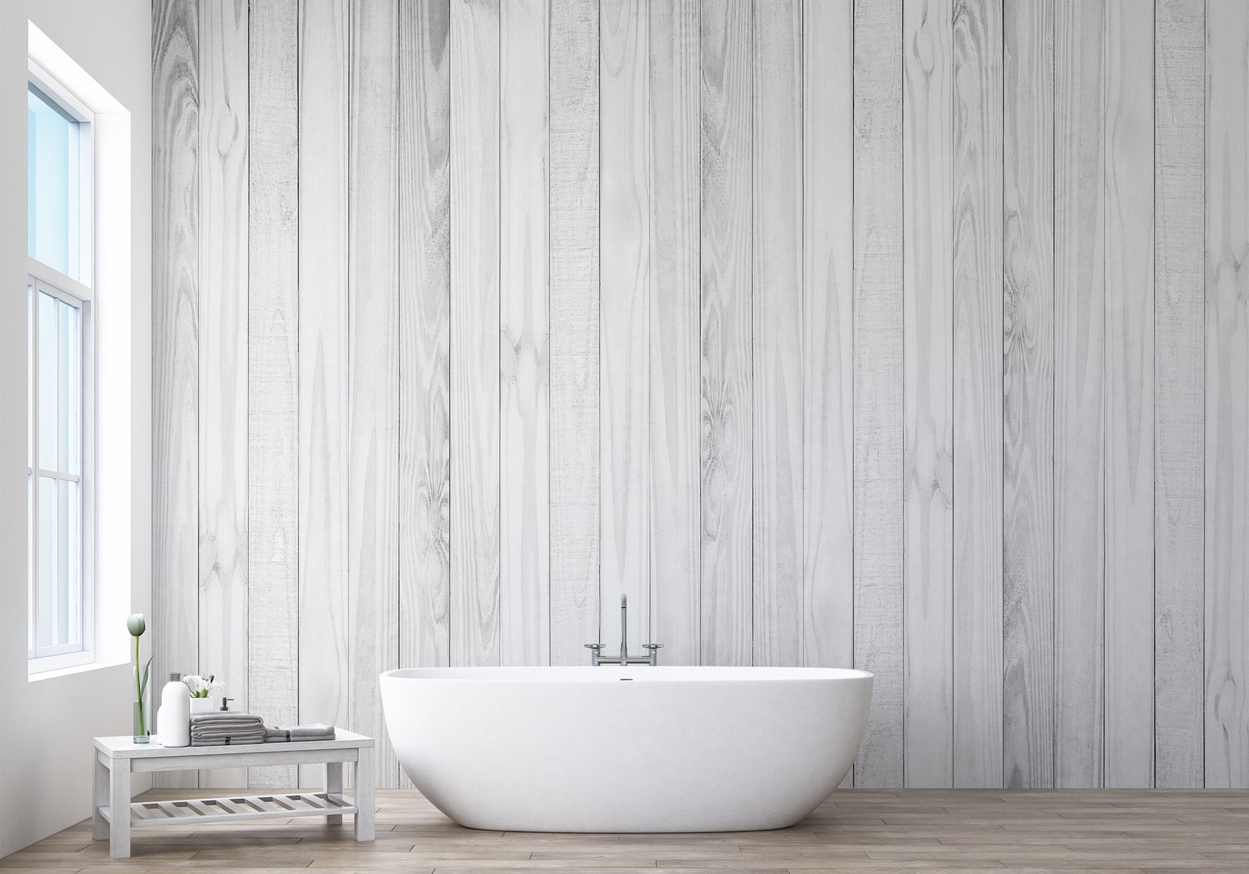 White Wood Self Adhesive Wallpaper Peel and Stick Wallpaper Etsy