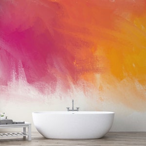 Ombre Wallpaper Peel and stick, Removable and Reusable Murals