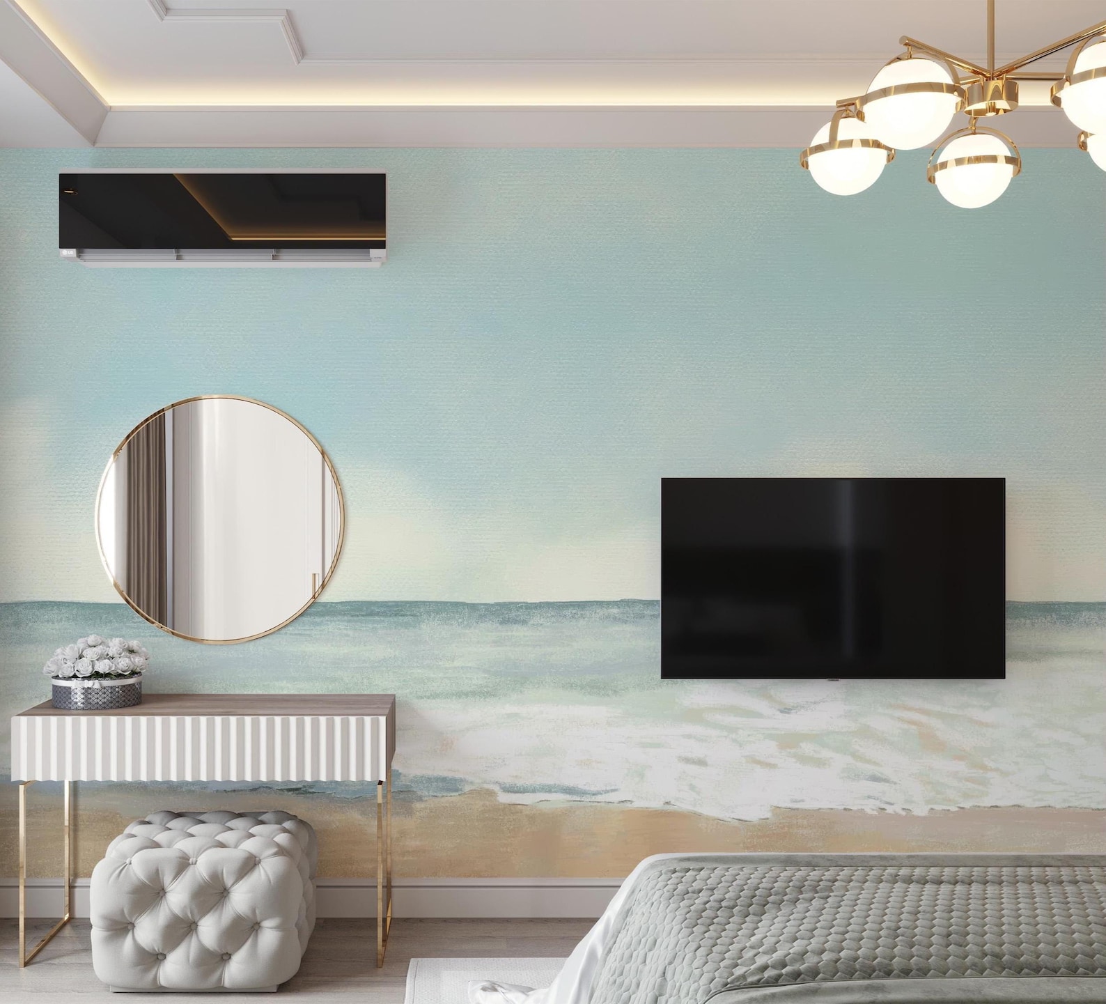 Ocean Wallpaper Mural | Beach Coastal Peel and Stick Wall Art - Etsy
