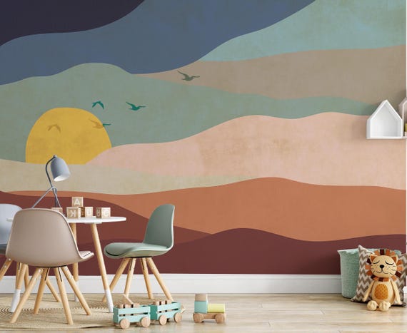 Abstract Landscape Mural Wallpaper