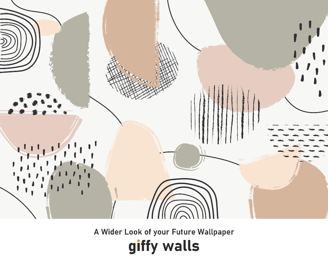 Abstract Wallpaper Pastel Color Mural Peel and stick Etsy