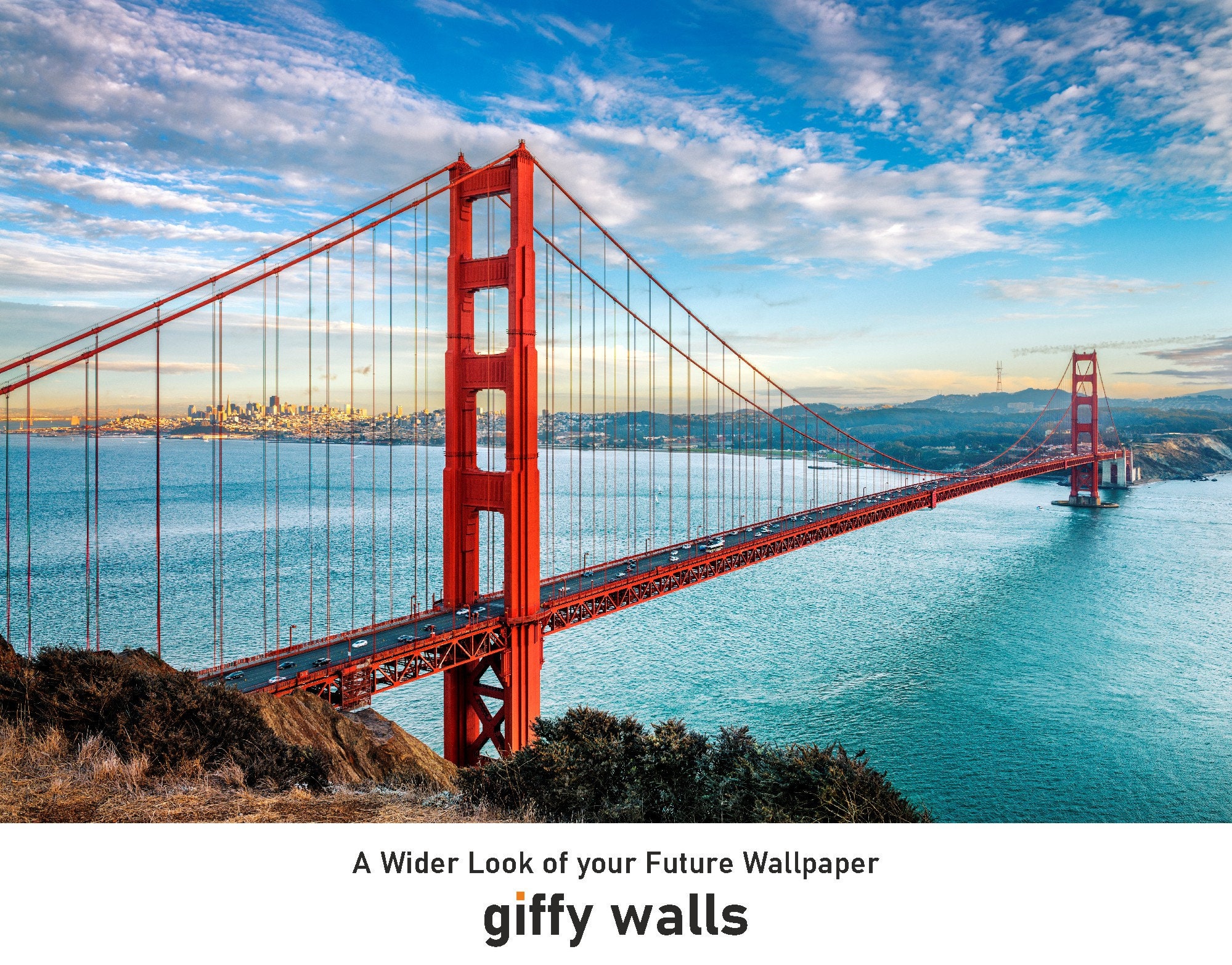 Golden Gate Bridge Wallpaper San Francisco Wallpaper Peel and | Etsy