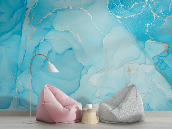 Blue marble wallpaper deals