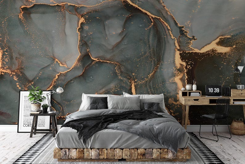 Alcohol Ink Fluid Art Wallpaper Mural - Peel and Stick or Traditional image 6