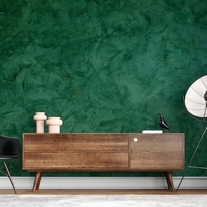 Green Concrete Wallpaper | Peel and Stick | Removable Mural Wallpaper