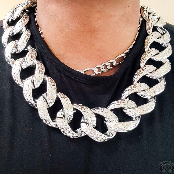Party custom Big Bling Chain, Turnover Chain, Chain Hip Hop chunky chain charm necklaces chunky (Chain ONLY)