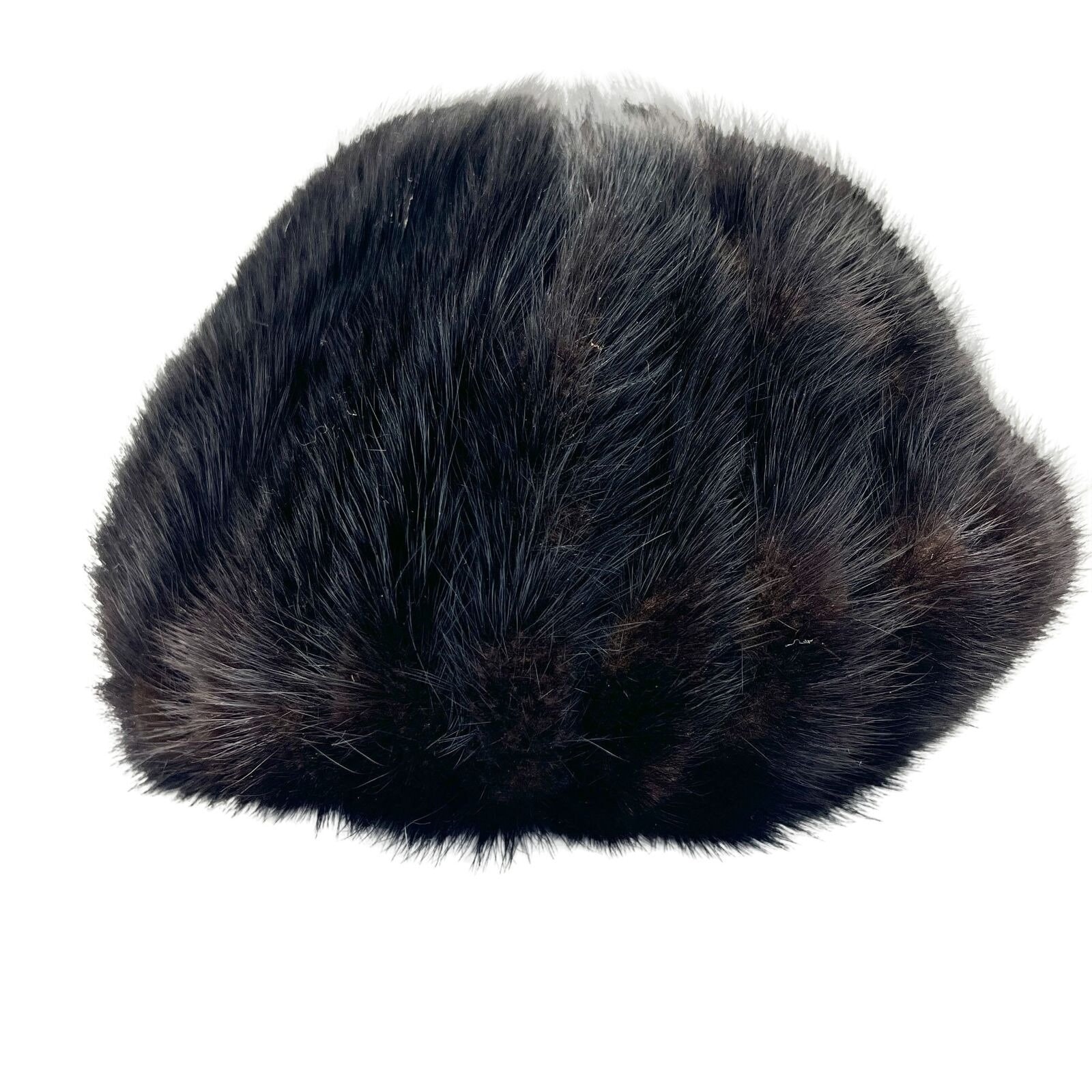 Vintage Styled by Coralie Brown Black Fur Hat Elastic  display picture 1