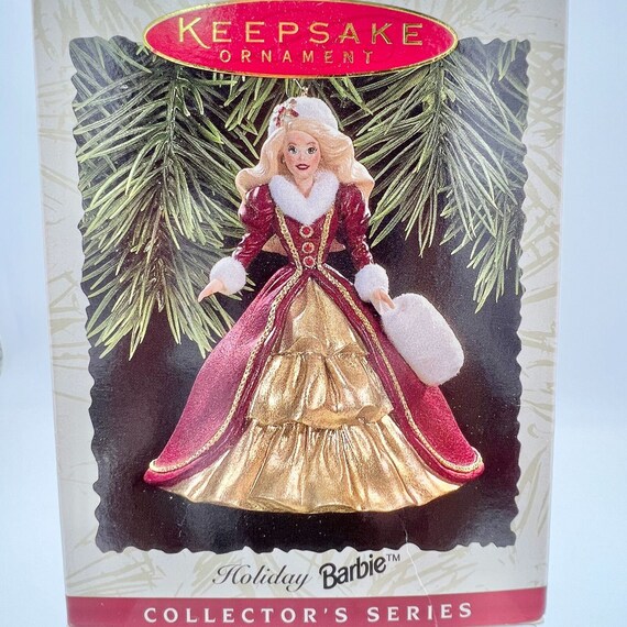 Hallmark keepsake ornament holiday barbie collector's series hotsell