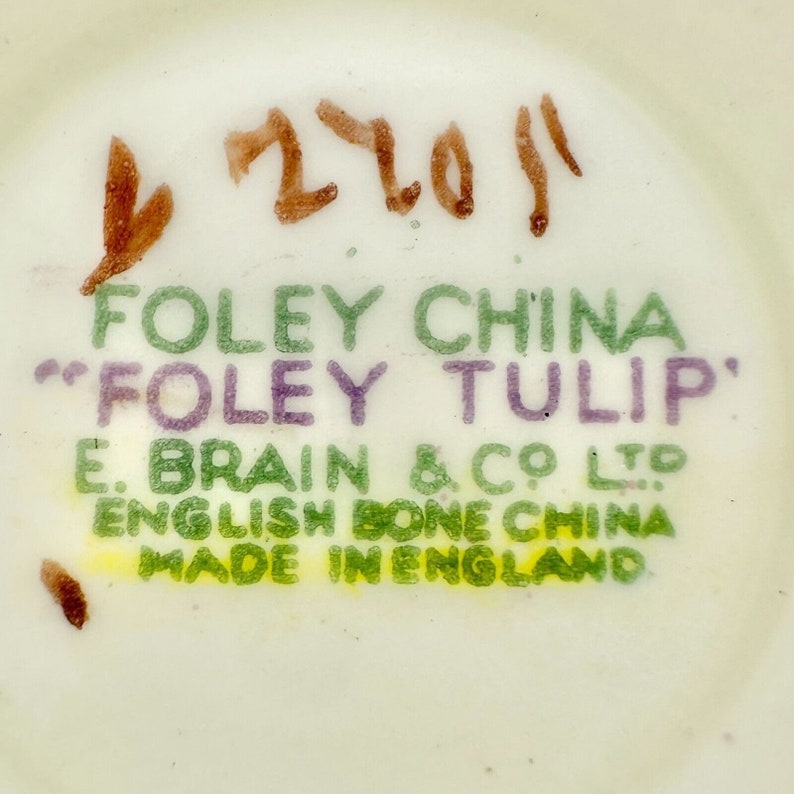 Foley Tea Set Vintage Foley Tulip Tea Cup Set: English Bone China With Gold Accent - Etsy